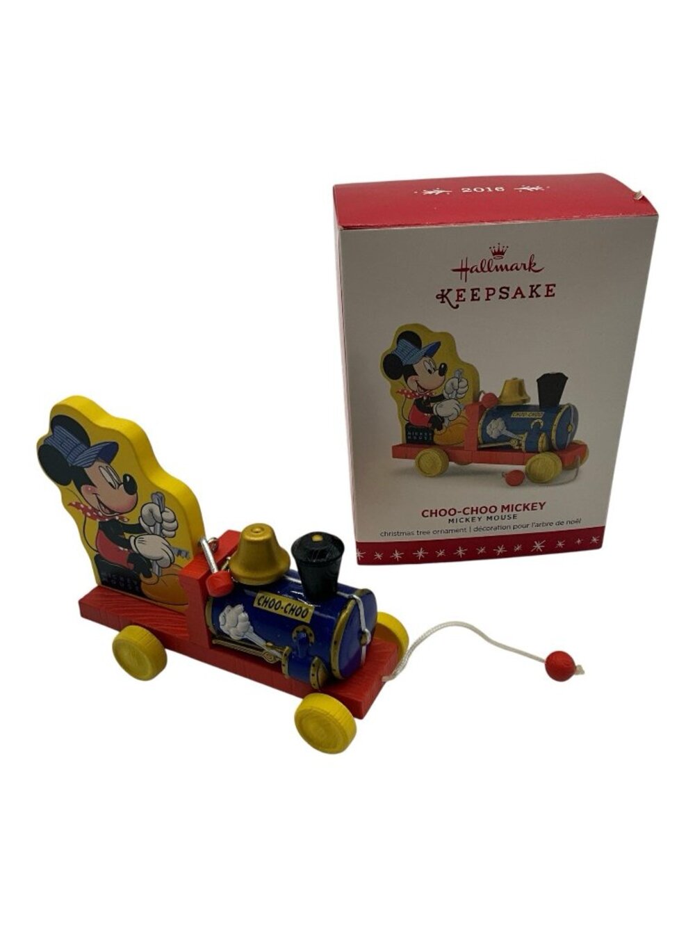 Hallmark Keepsake Christmas Ornaments "Choo Choo Mickey" Retro Vintage Pull Toy